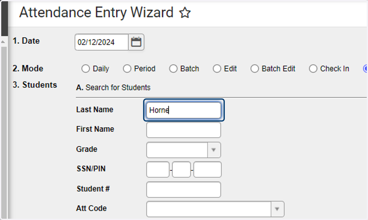 Enter the student's last name.