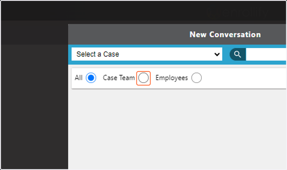 Select Case & Recipient (s).