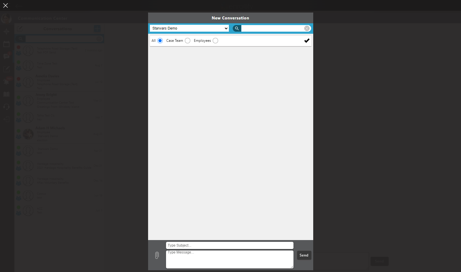 Choose Case from Dropdown Menu.