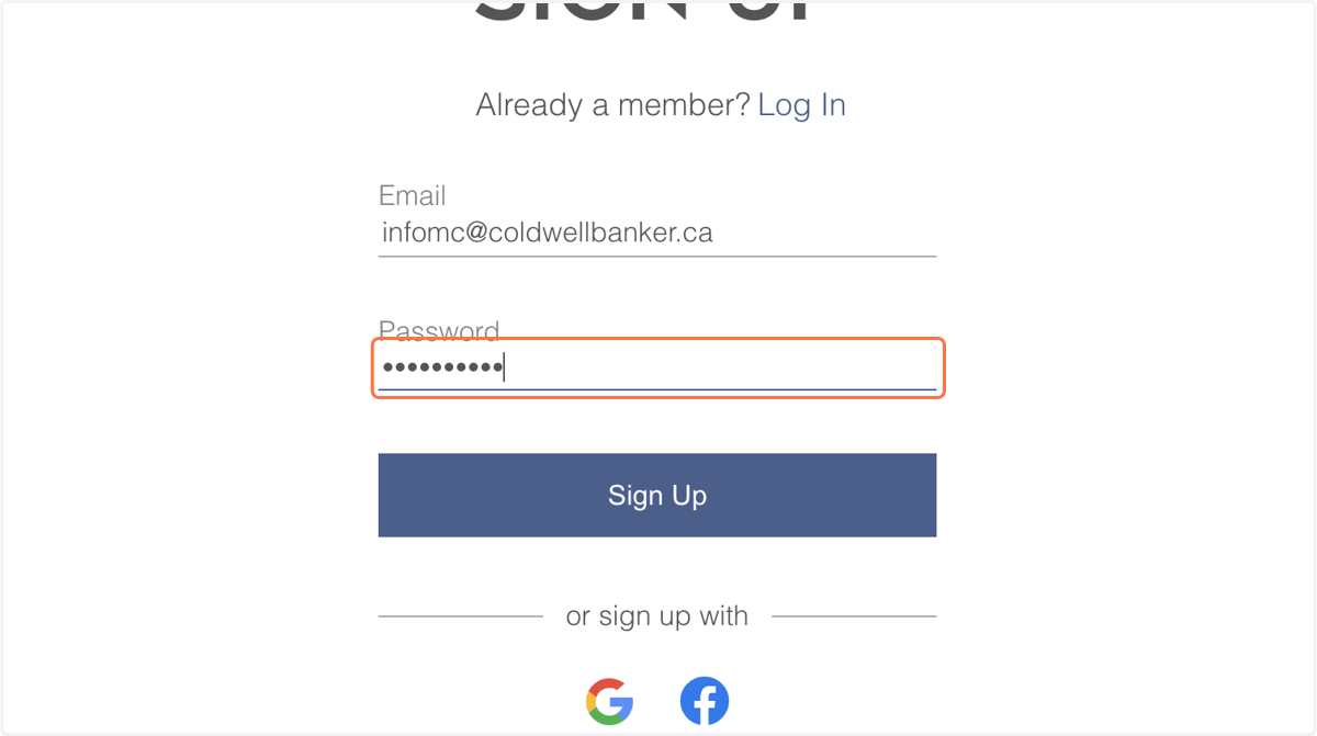choose a password