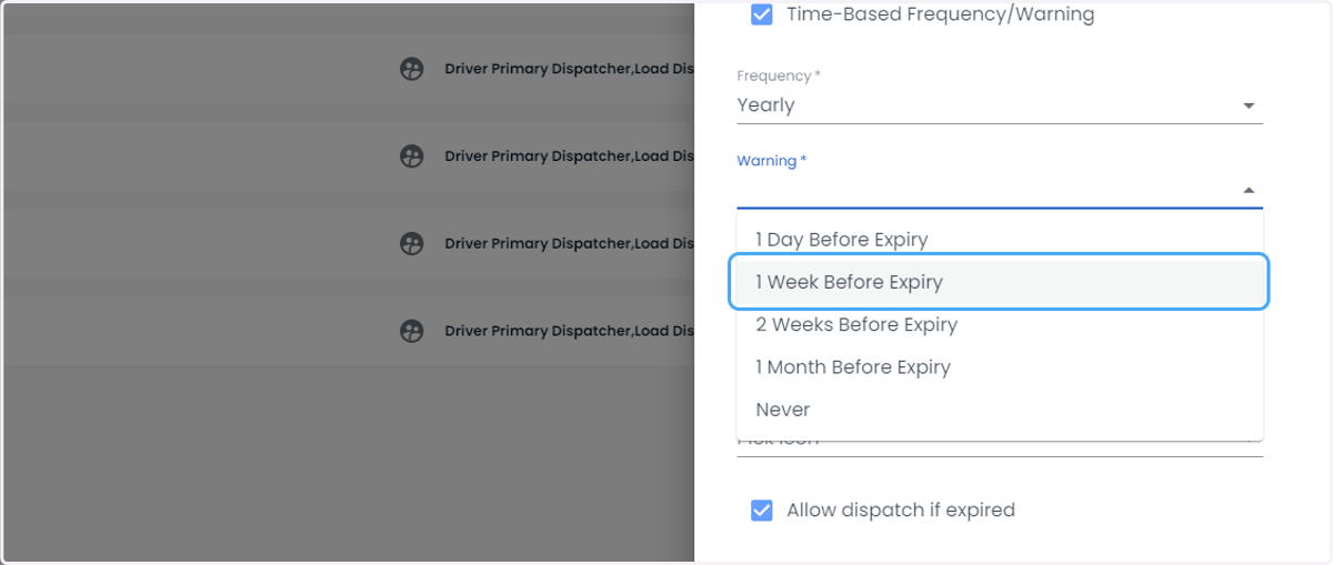 Click on option