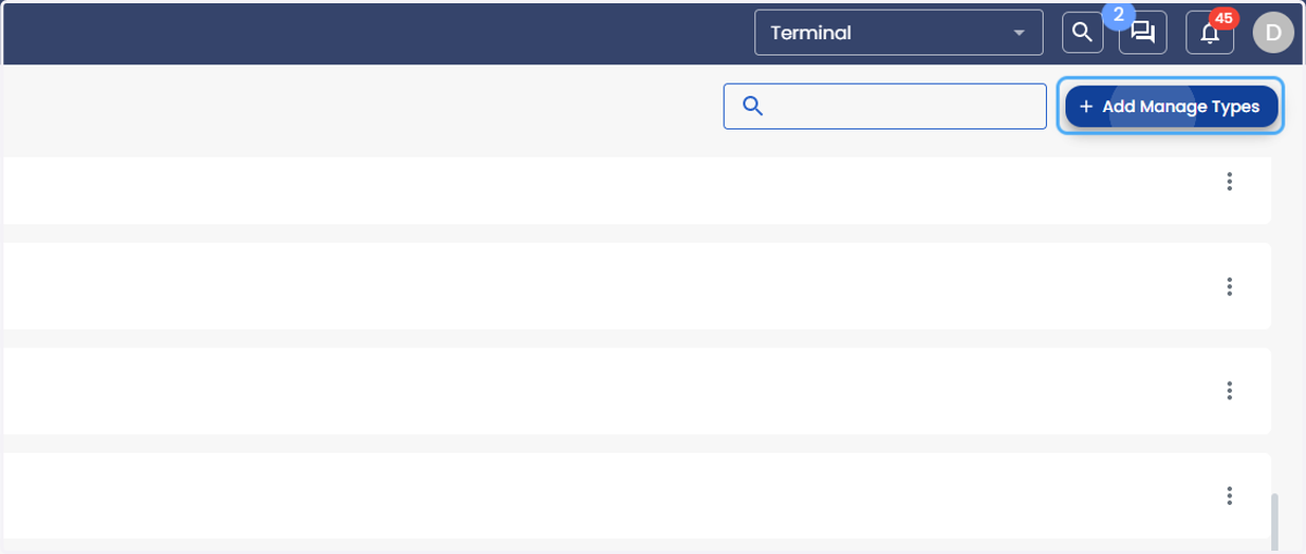 Click on Add Manage Types