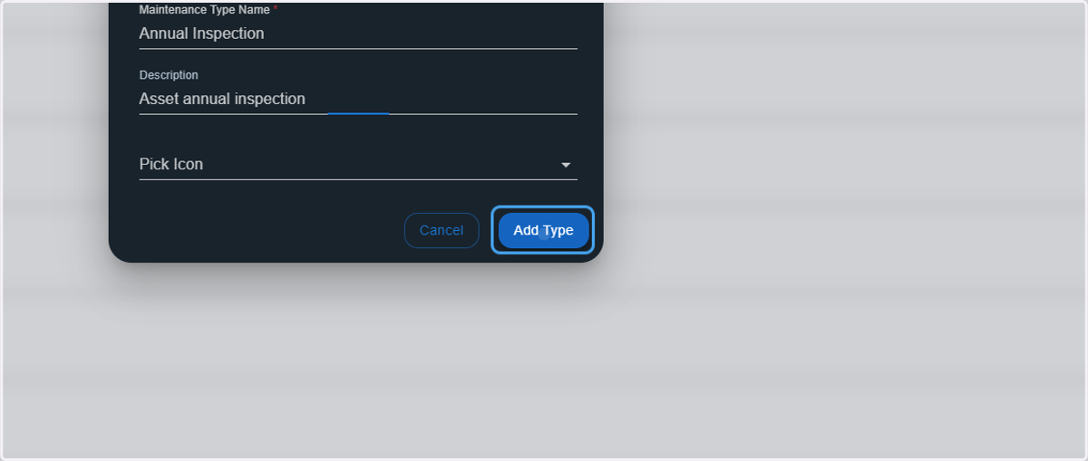 Click on Add Type