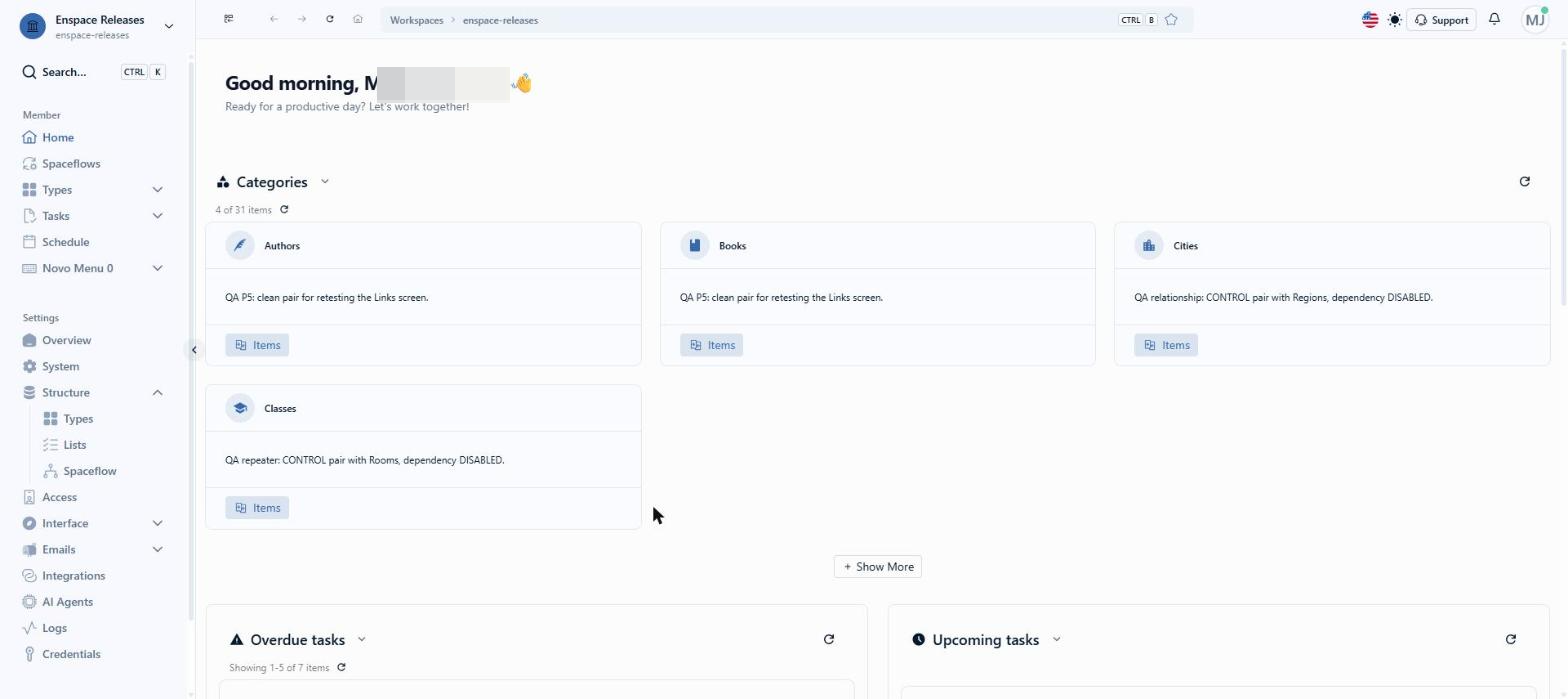 Next, click Spaceflow