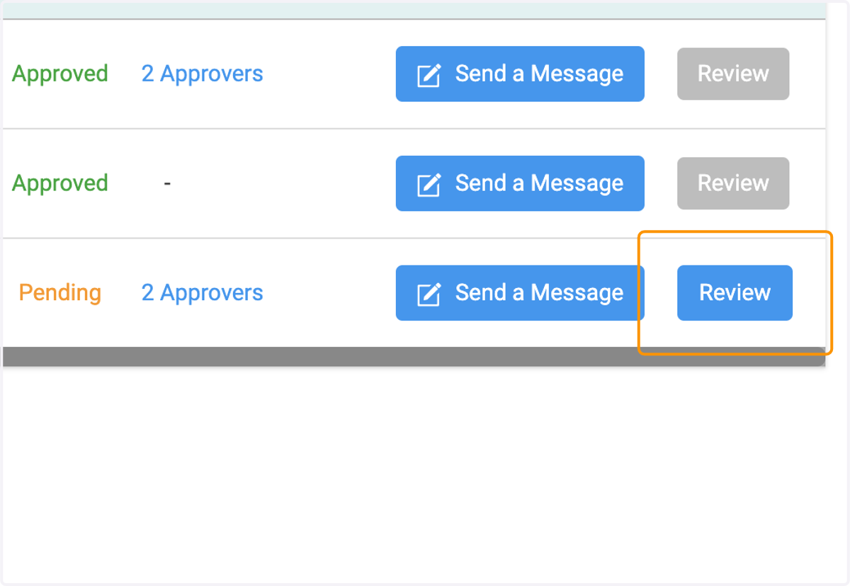 Click on Review for the request you'd like to approve or deny