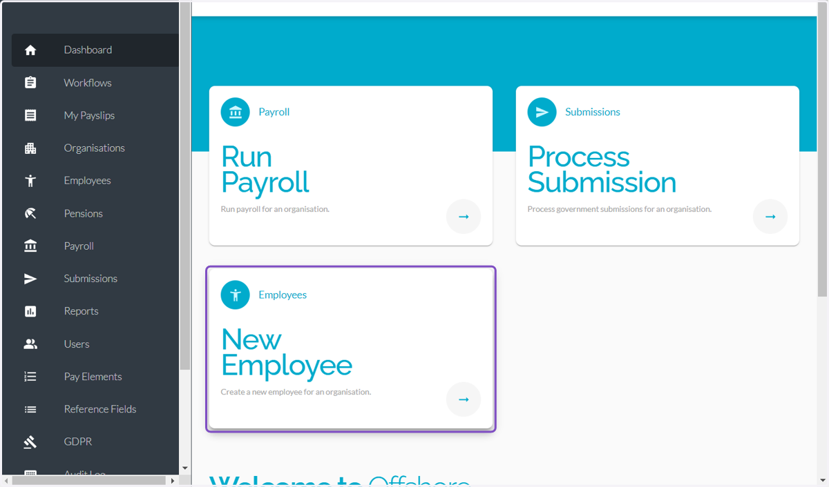 Click on New Employee