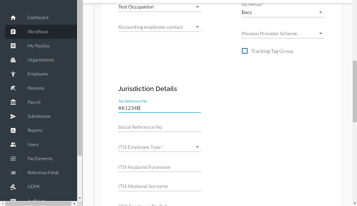 Type your tax reference