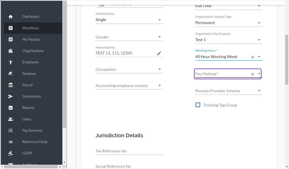 Click on Pay Method