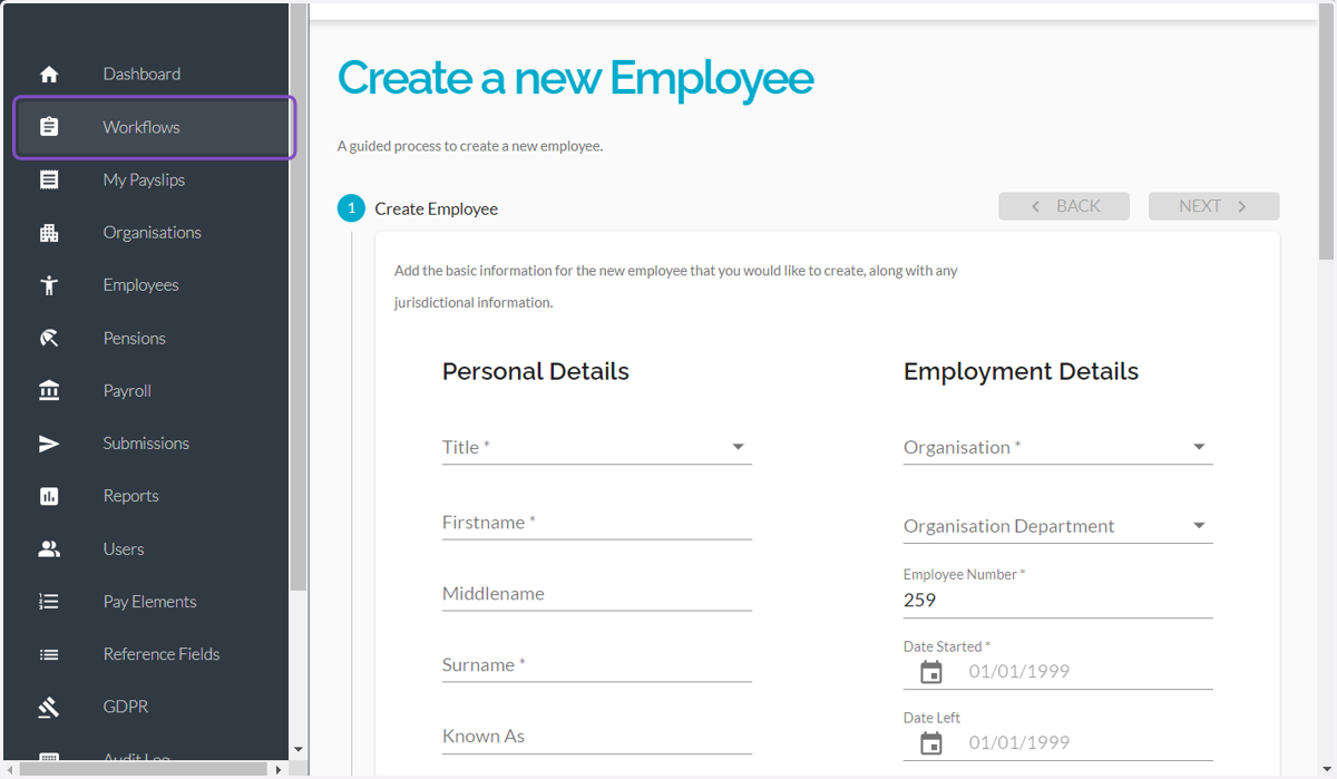This step is an alternativve way of reaching the same workfow and is shown for educational purposes: Click on Workflows