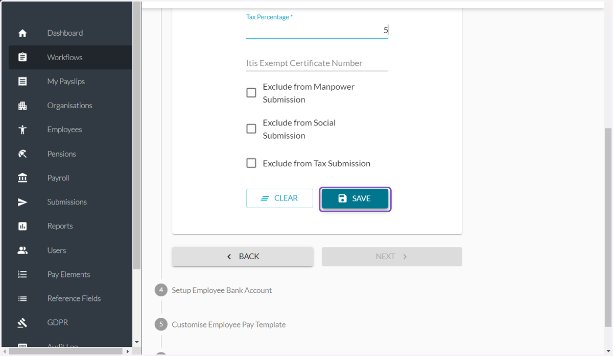 Click SAVE