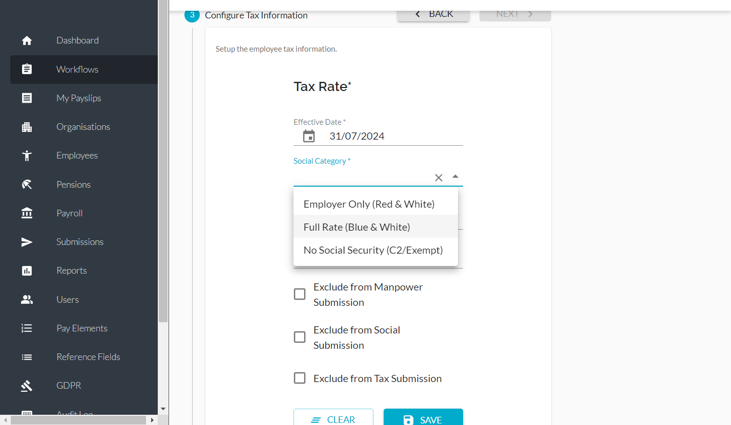 Select one of the options