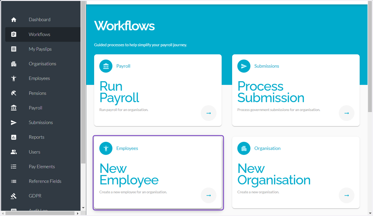 Click on New Employee