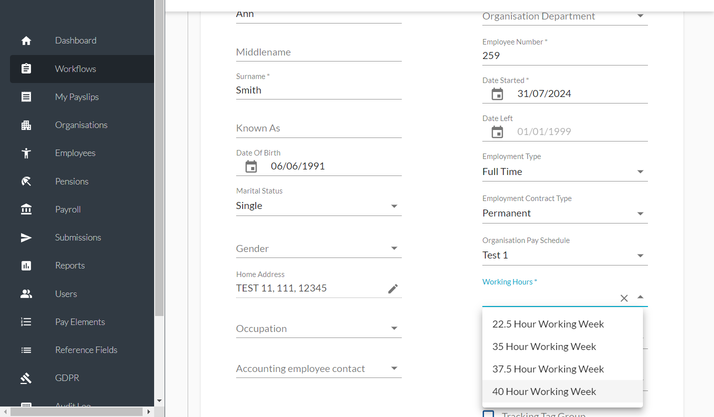 Select the suitable option from the dropdown