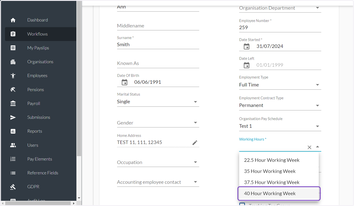 Select the suitable option from the dropdown