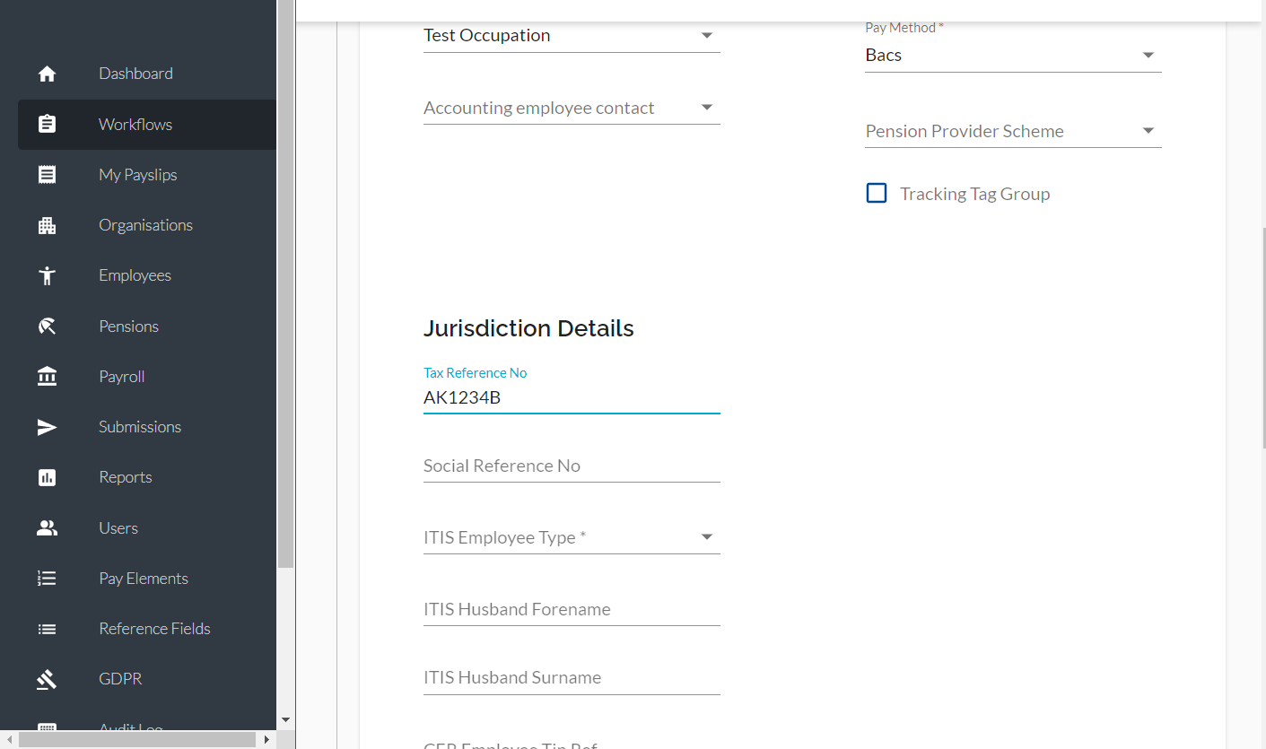 Click on Jurisdiction Details…