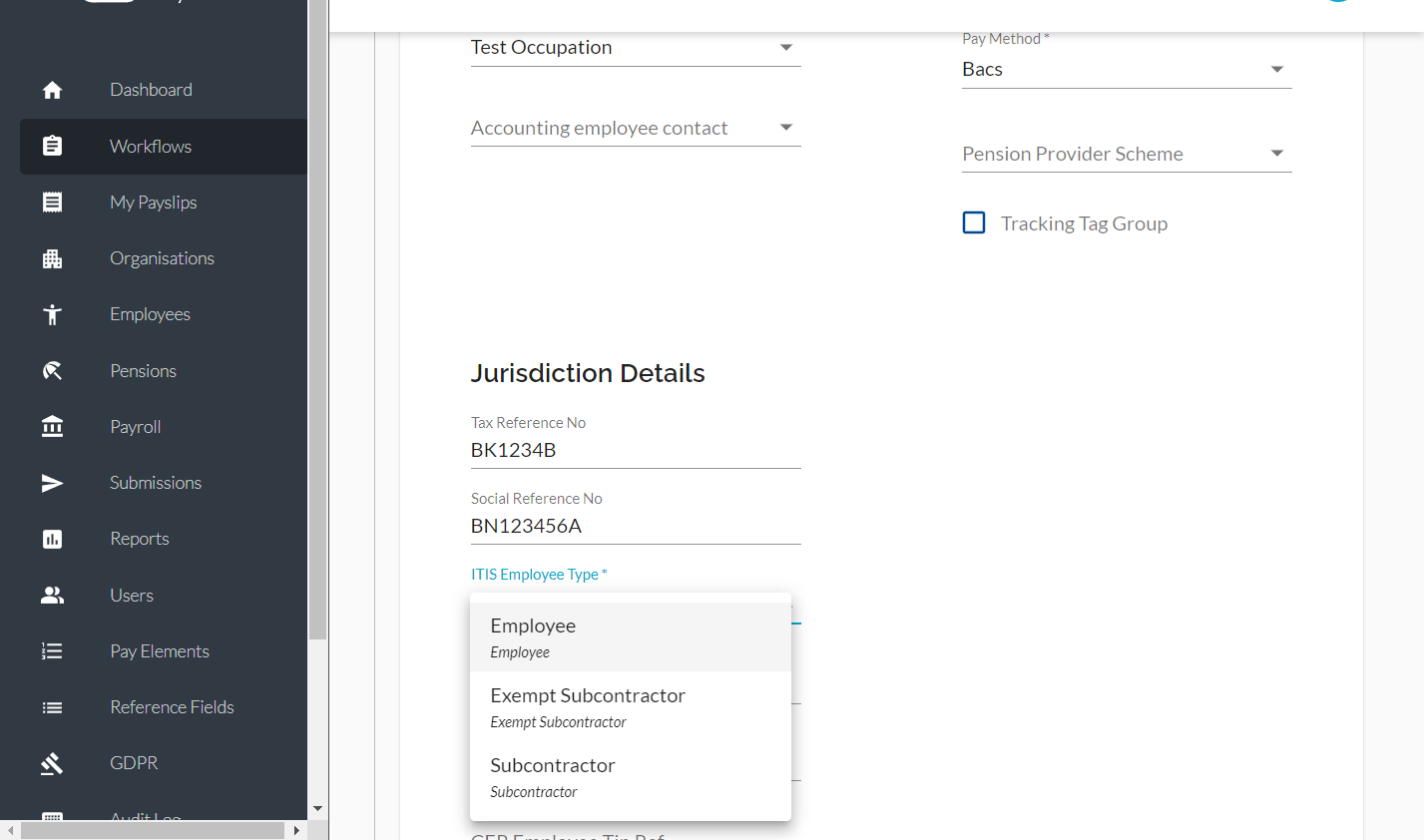 Select the the suitable option frm the dropdown