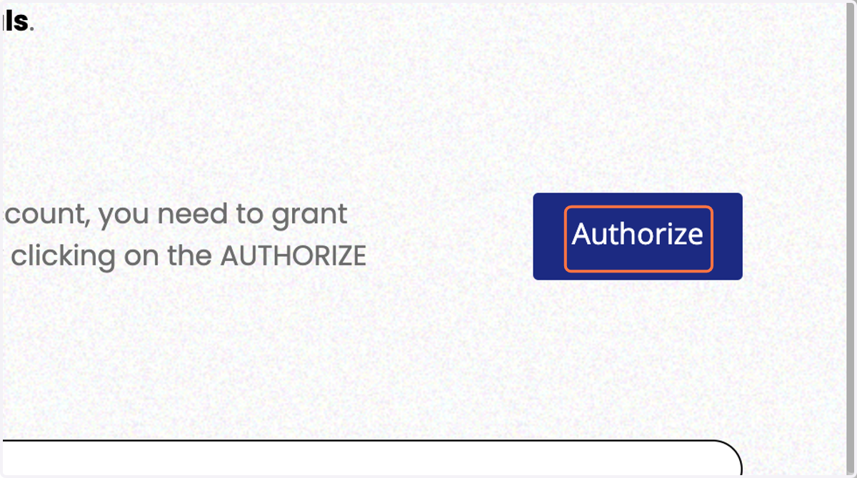 リカバリーアカウントを開いていた元のタブに戻り、Authorizeをクリック