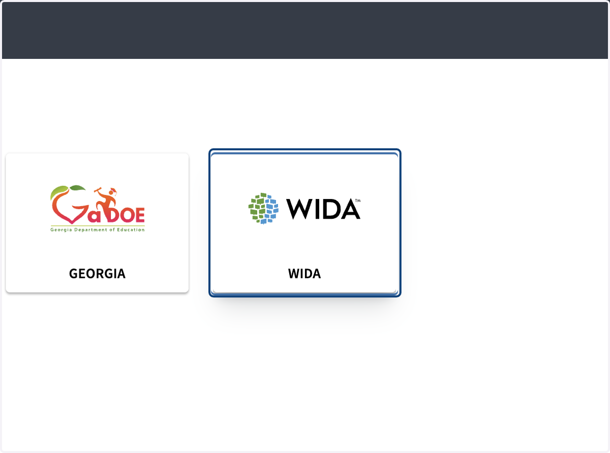 Click on WIDA