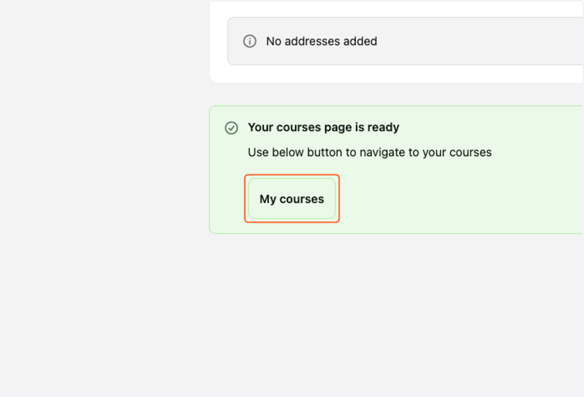 Click on the My courses button