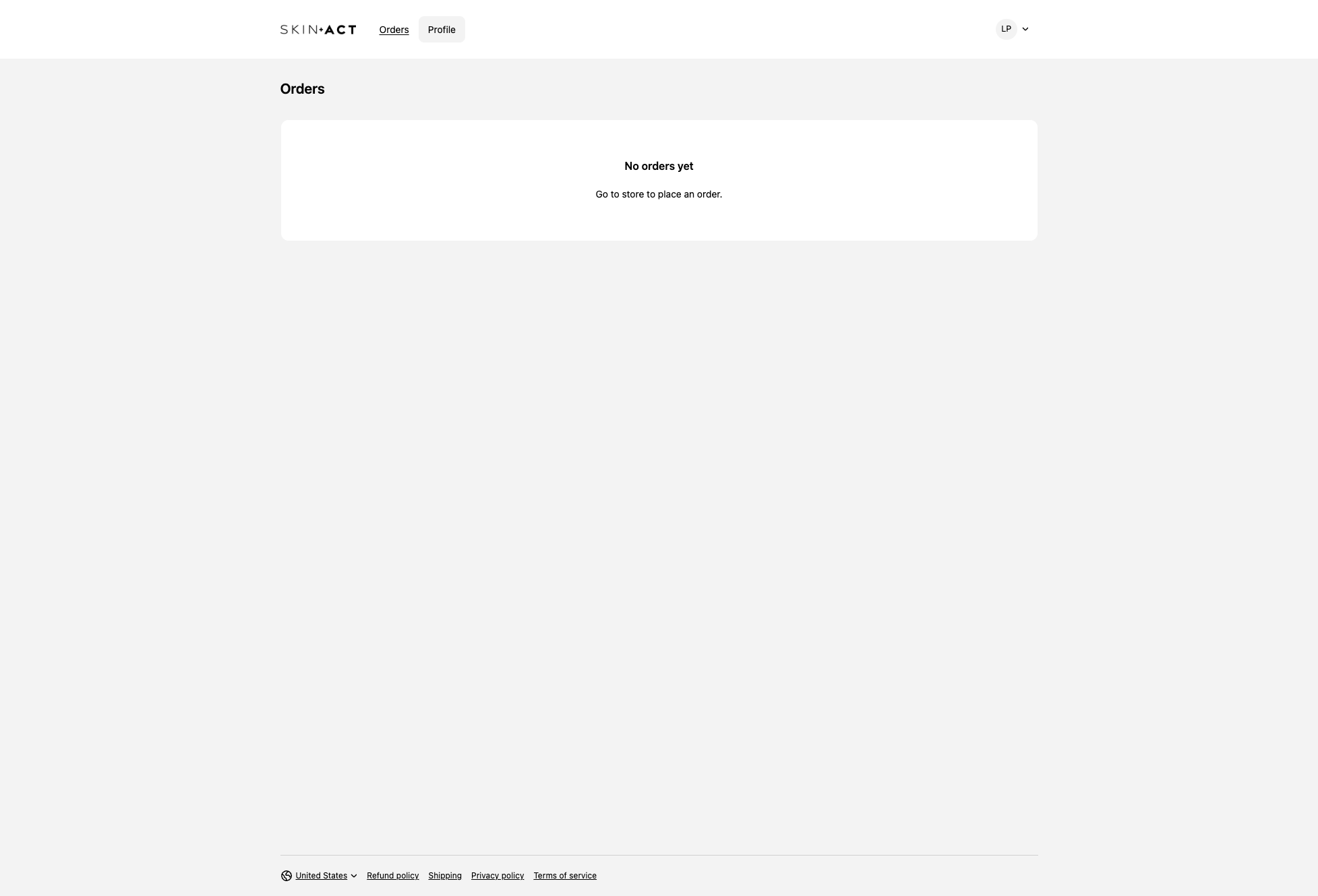 Click on Profile in the top left
