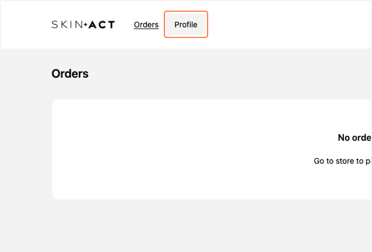 Click on Profile in the top left