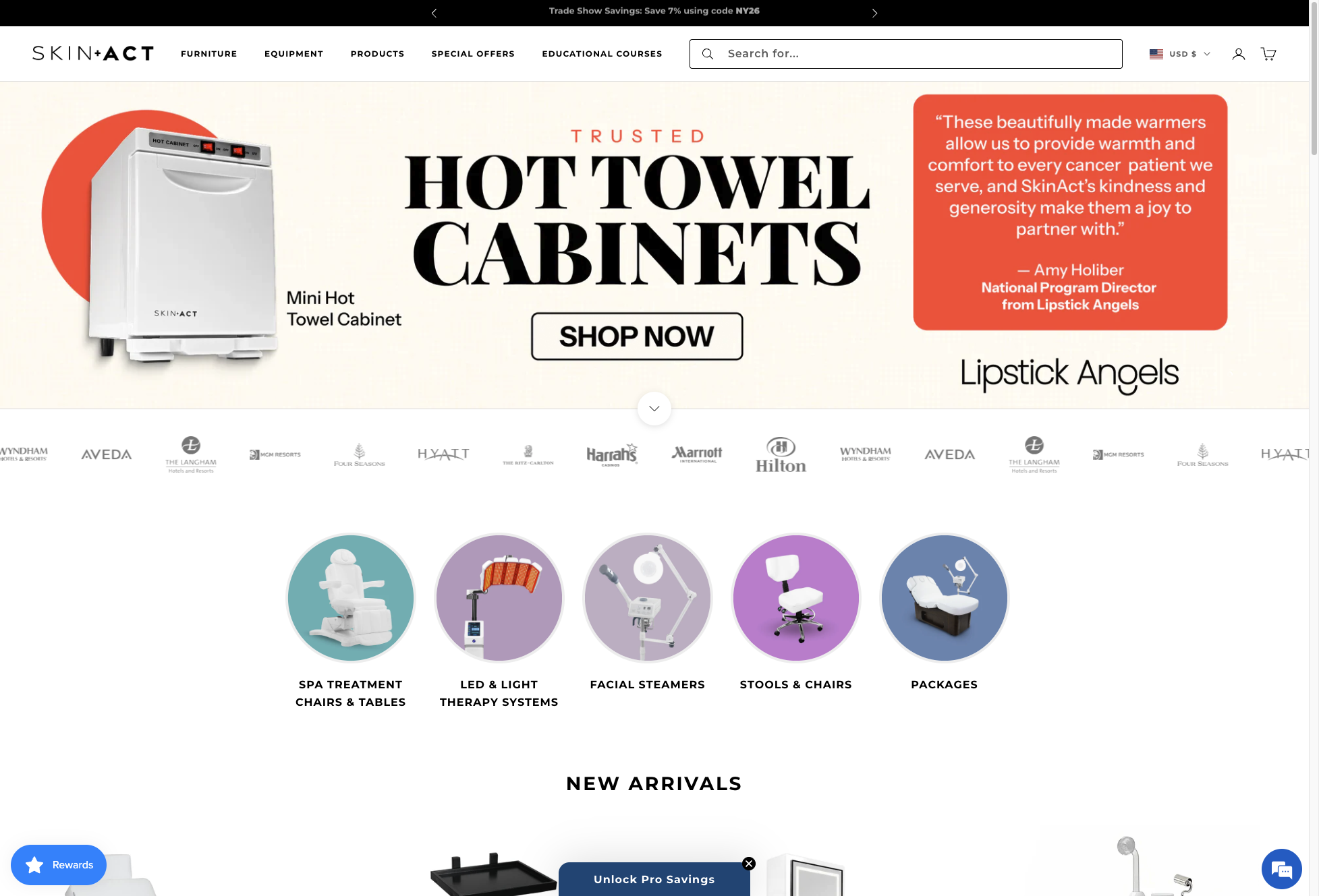 At the home page, look at the menu bar
