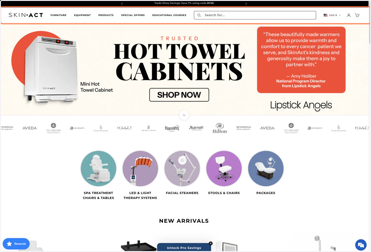 At the home page, look at the menu bar