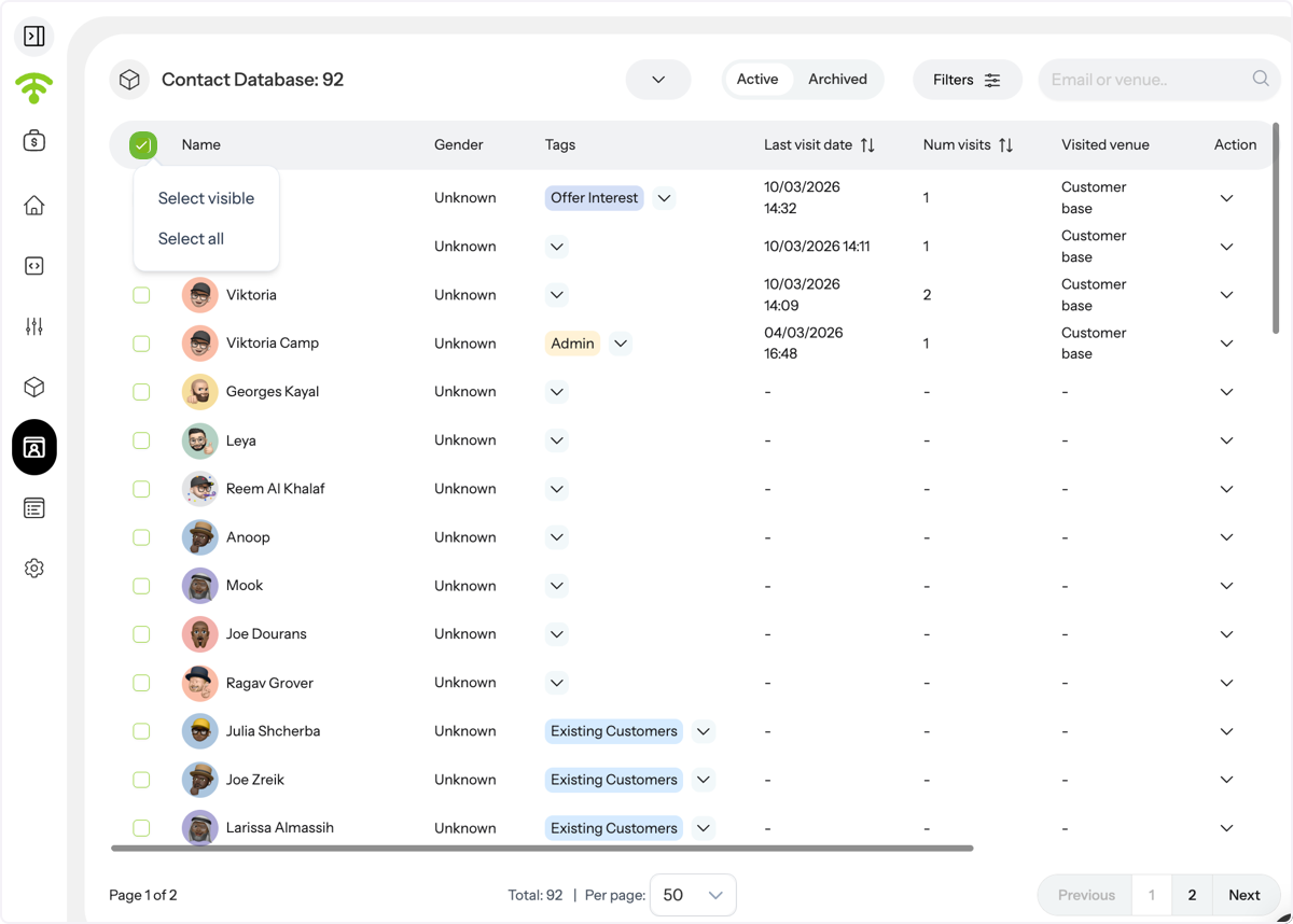Select Contacts