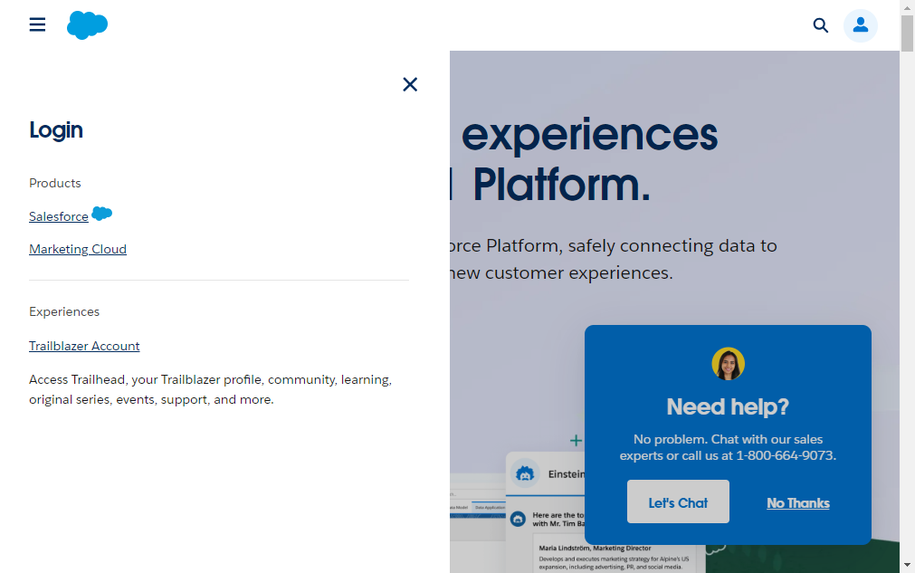 Click on Salesforce