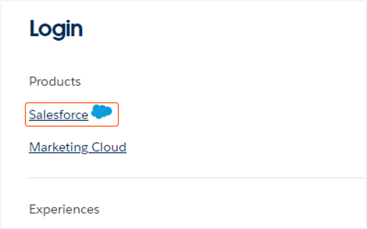 Click on Salesforce
