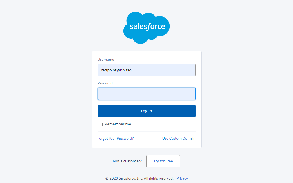 Click on Login