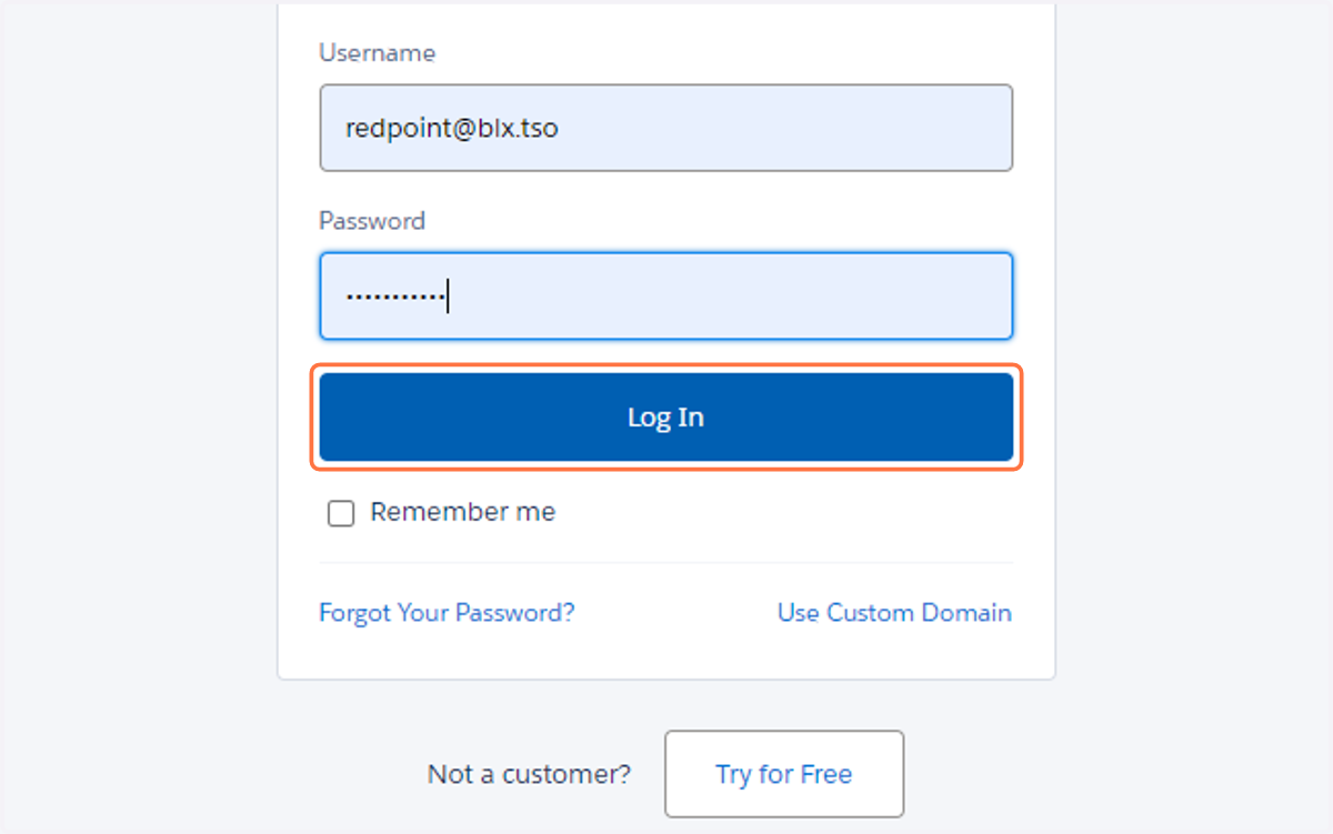 Click on Login