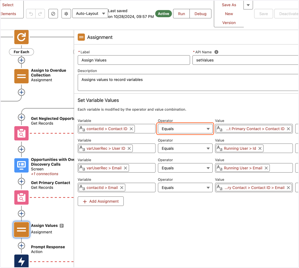 Assign Values