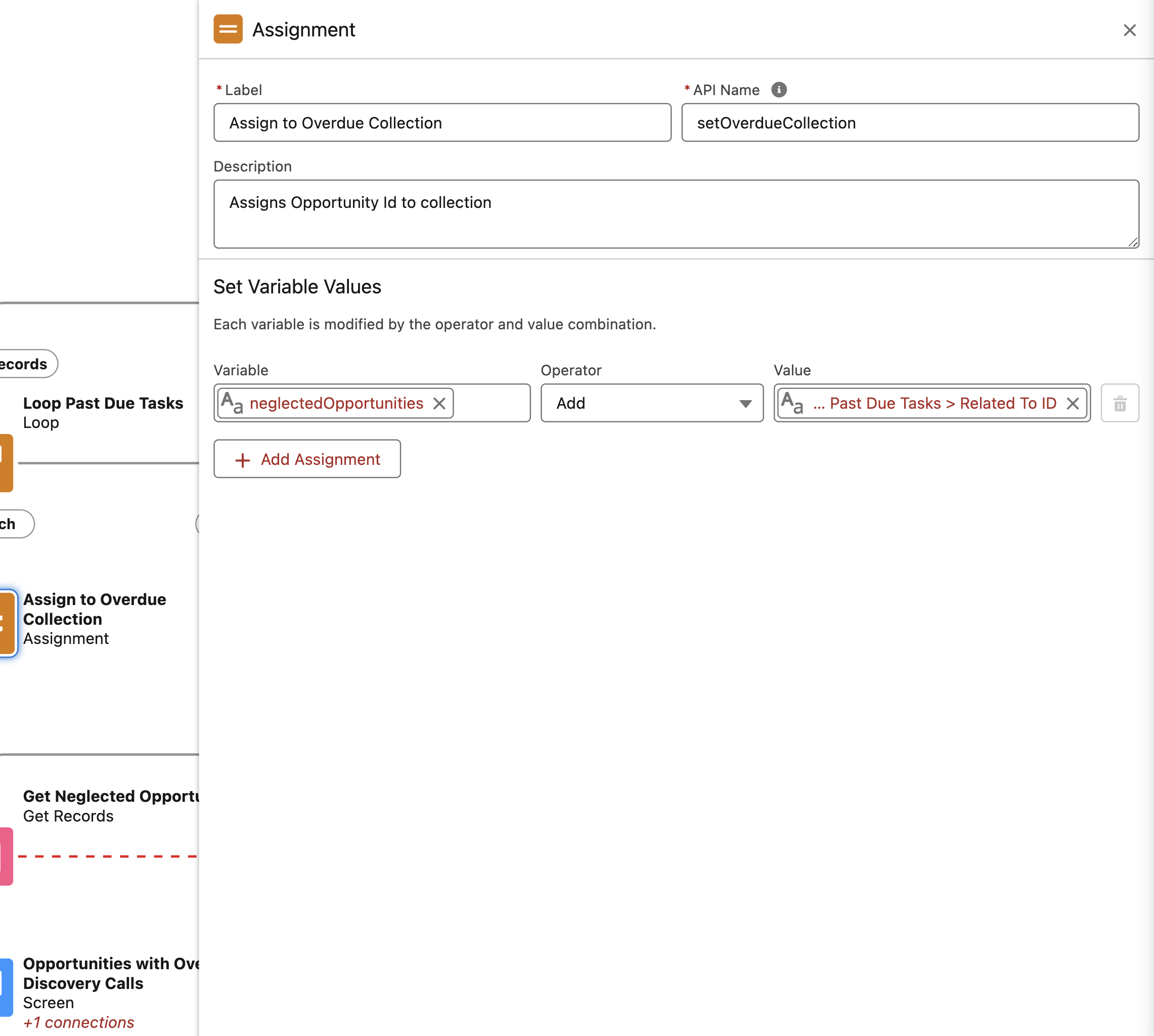Assign Opportunity Ids to Collection