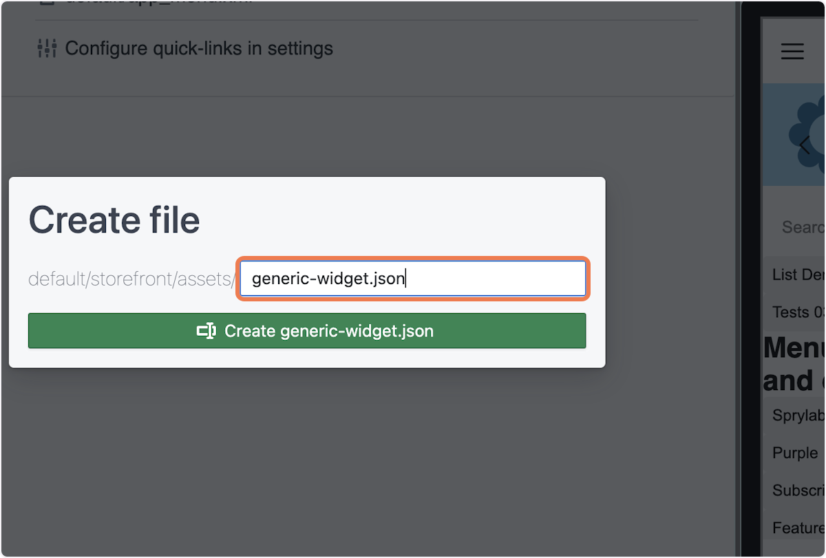 Type 'generic-widget.json'