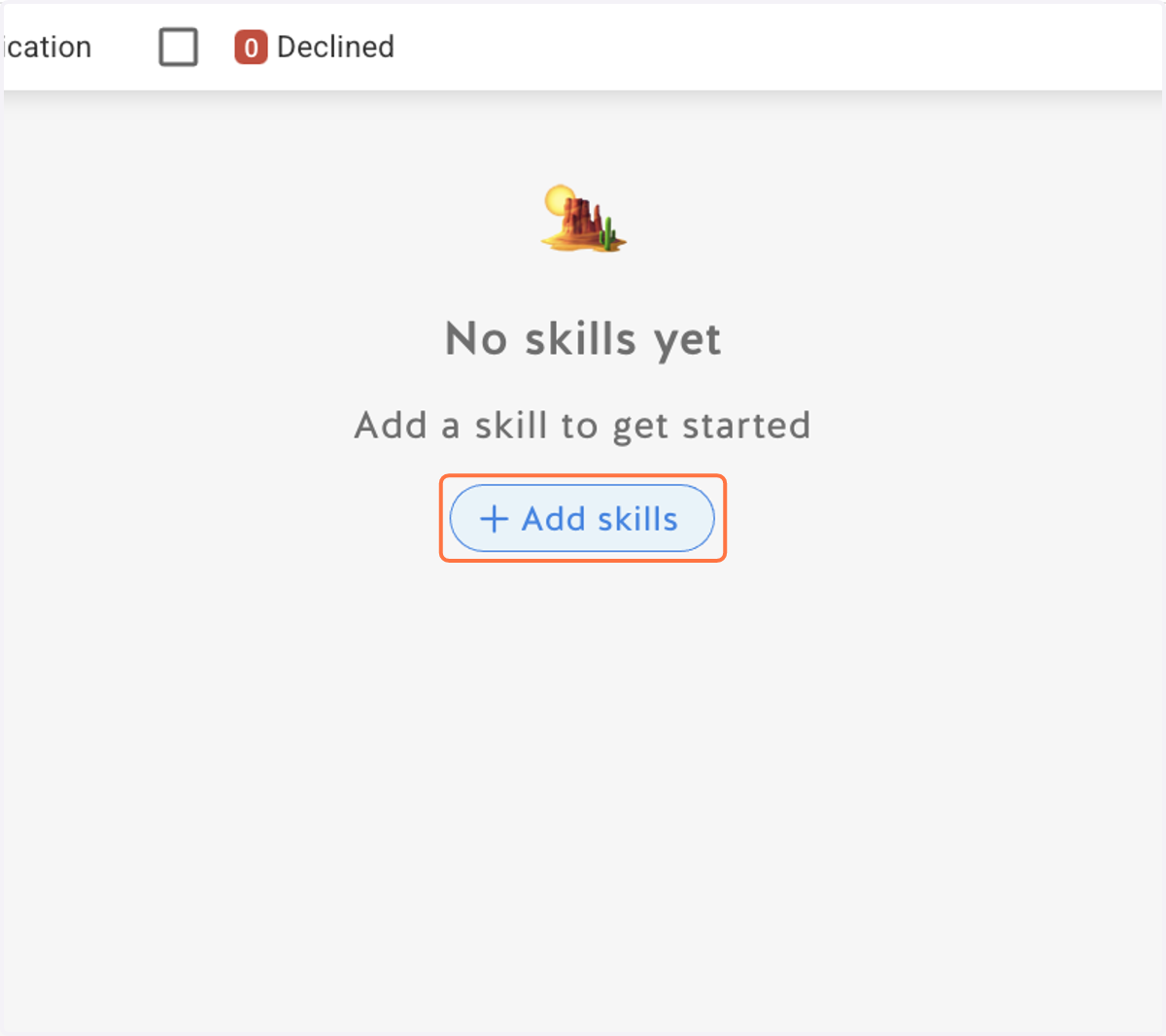 Click on Add skills