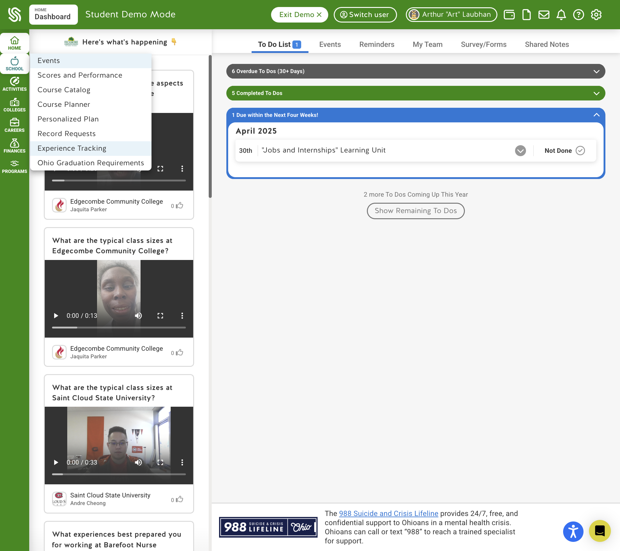 Click on Experience Tracking
