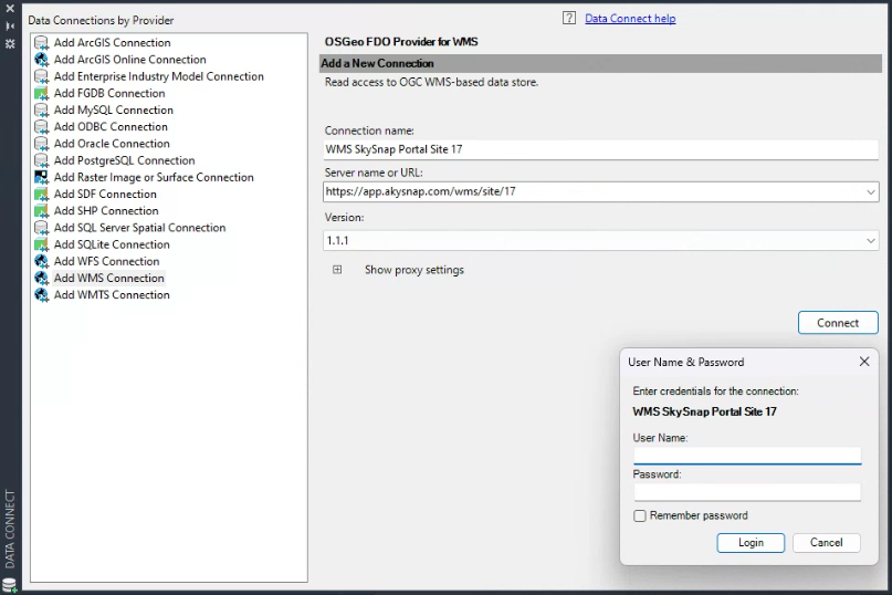 It is important to set the appropriate WMS version (as in the screenshot) and indicate the appropriate coordinate system when adding a WMS