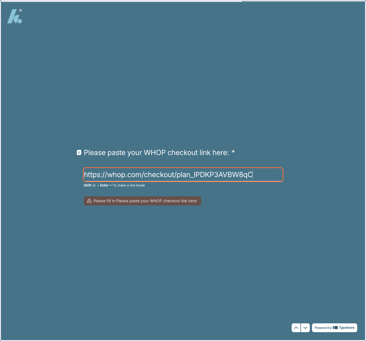 Paste your Checkout Link