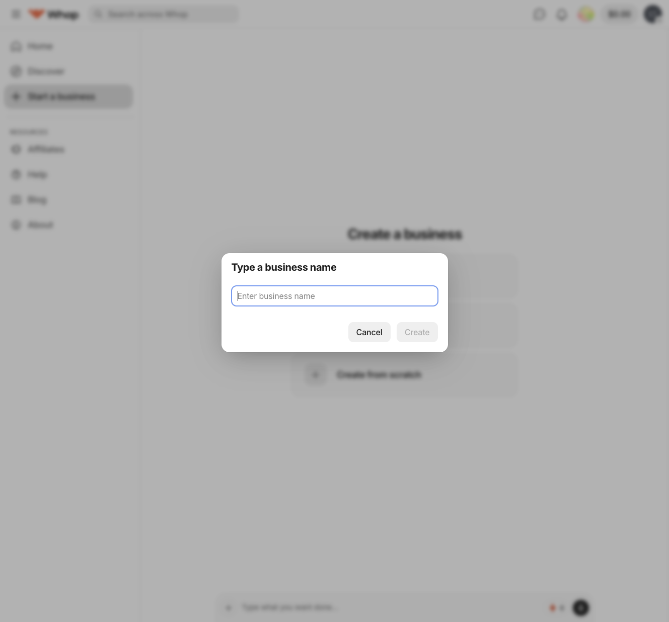 Click on Enter business name