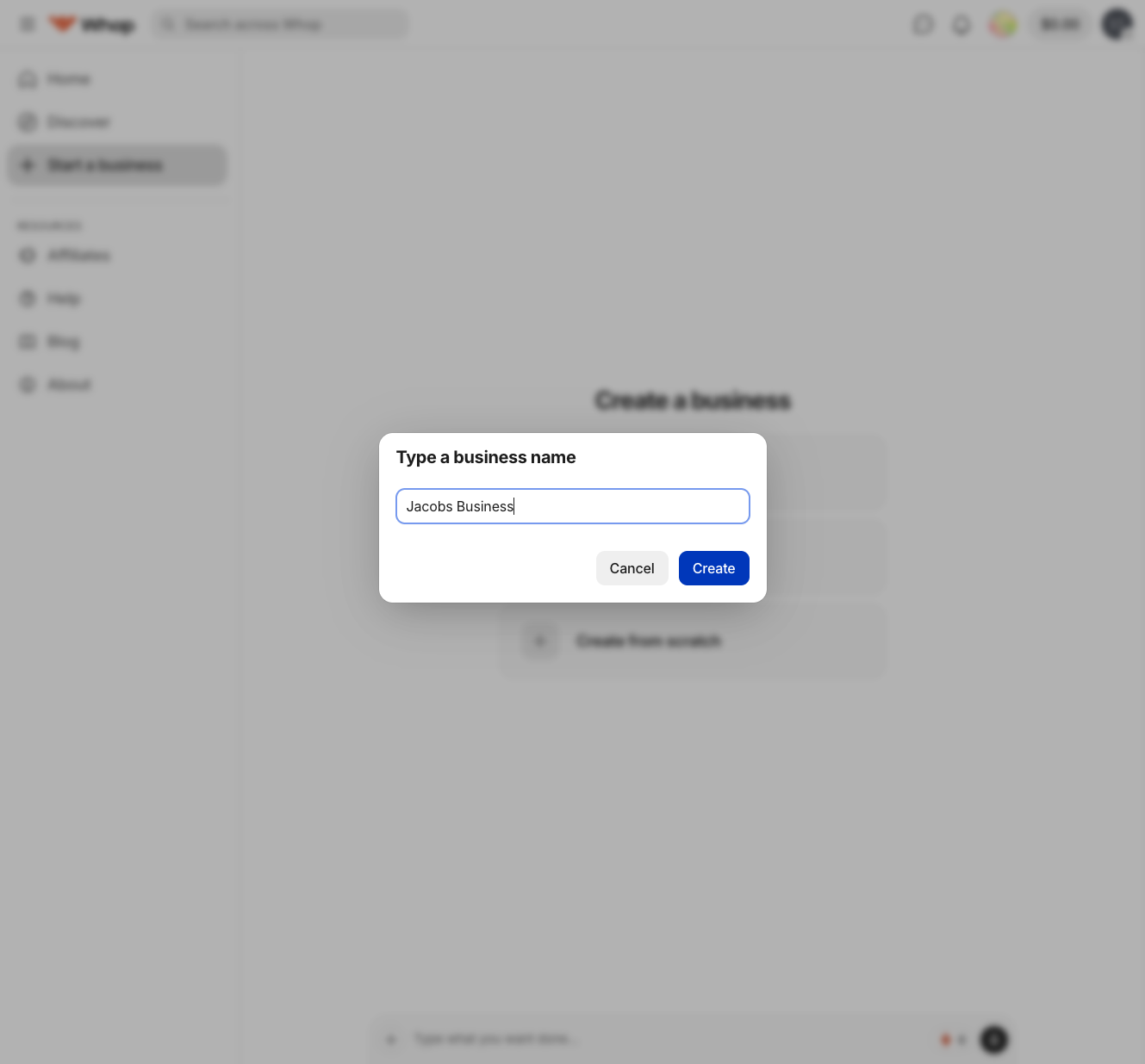 Click on Create
