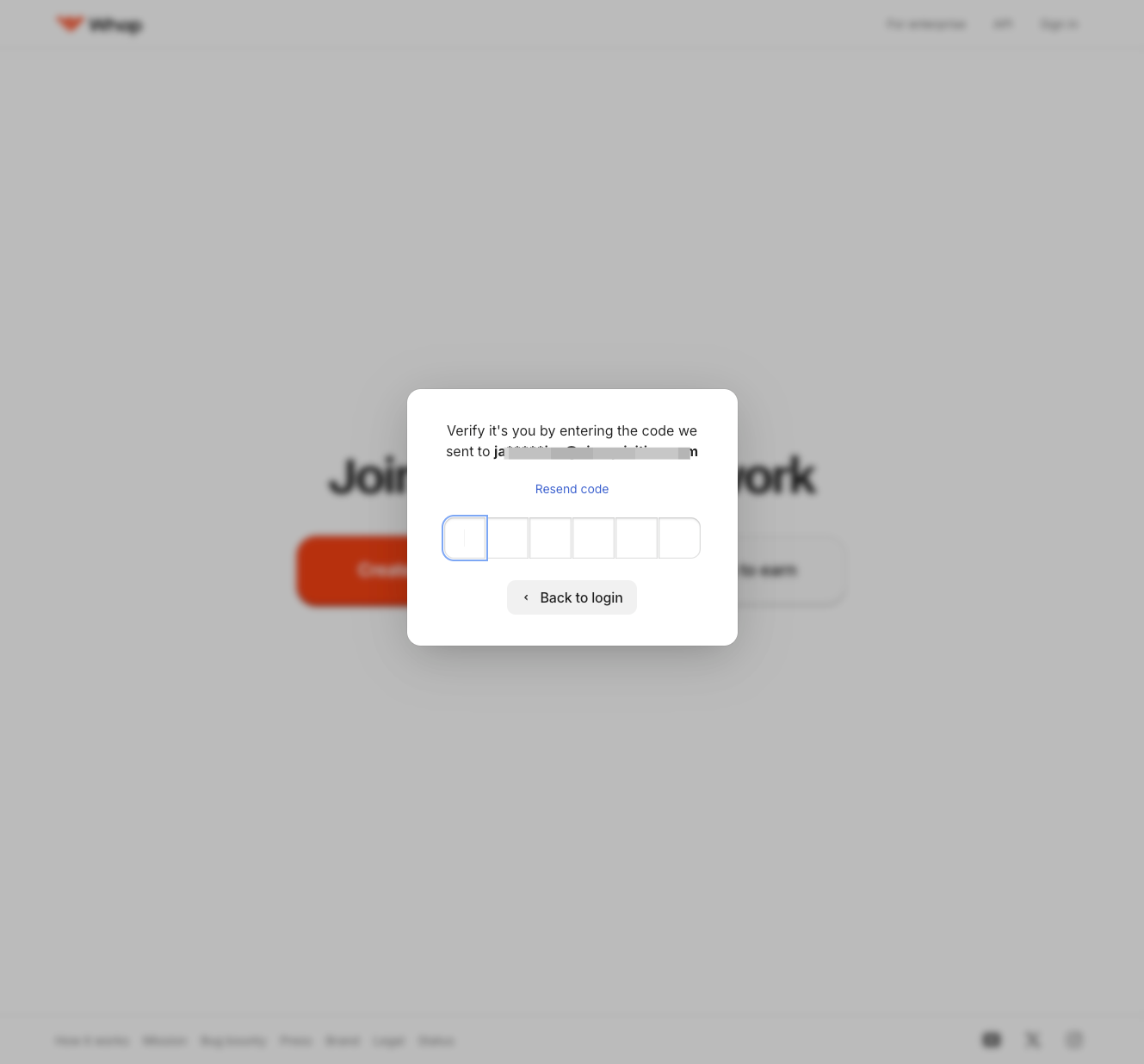 Click on Verify it's you by entering the code we sent to your email
