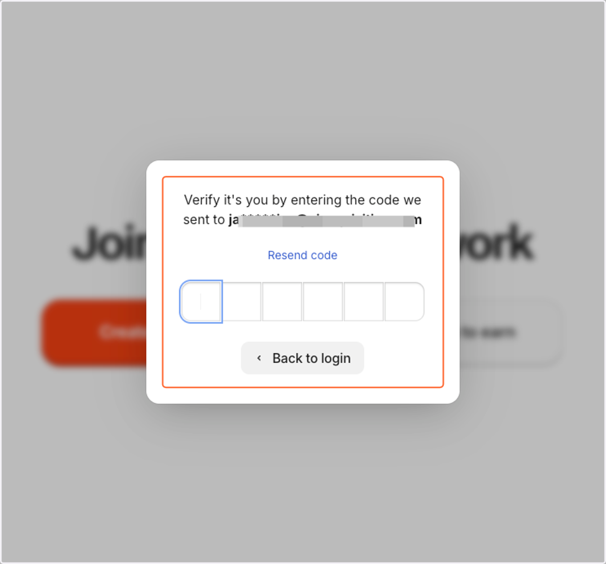 Click on Verify it's you by entering the code we sent to your email