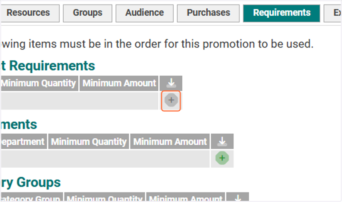 Click on Requirements