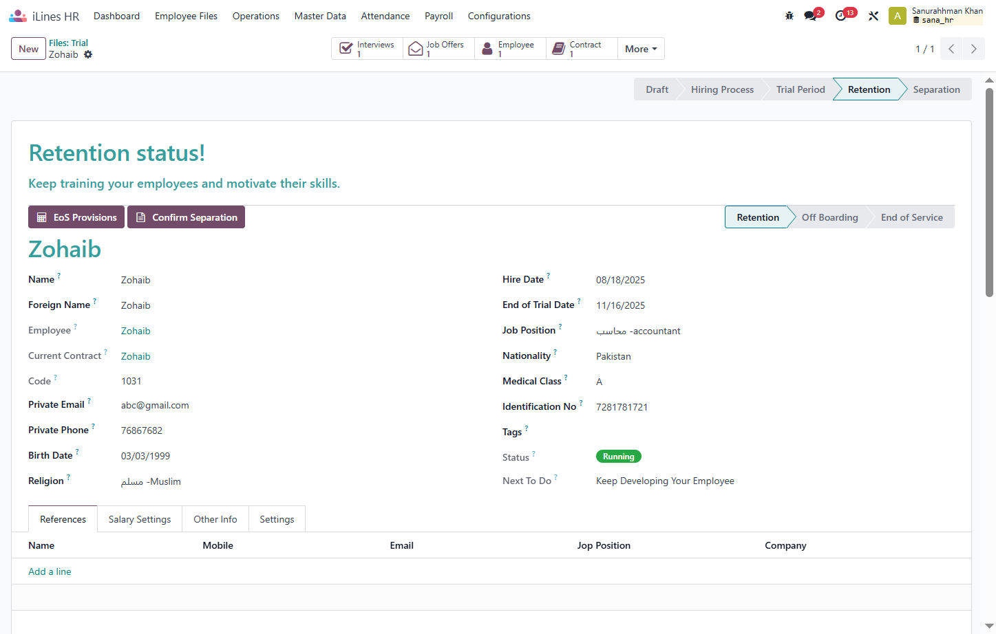 Finnaly After the Accept Candidate the onboarding Process is Completed.