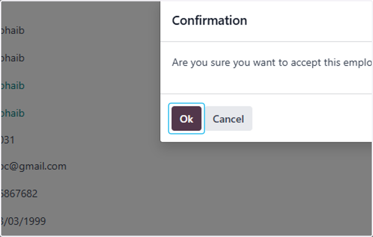 Click on Ok