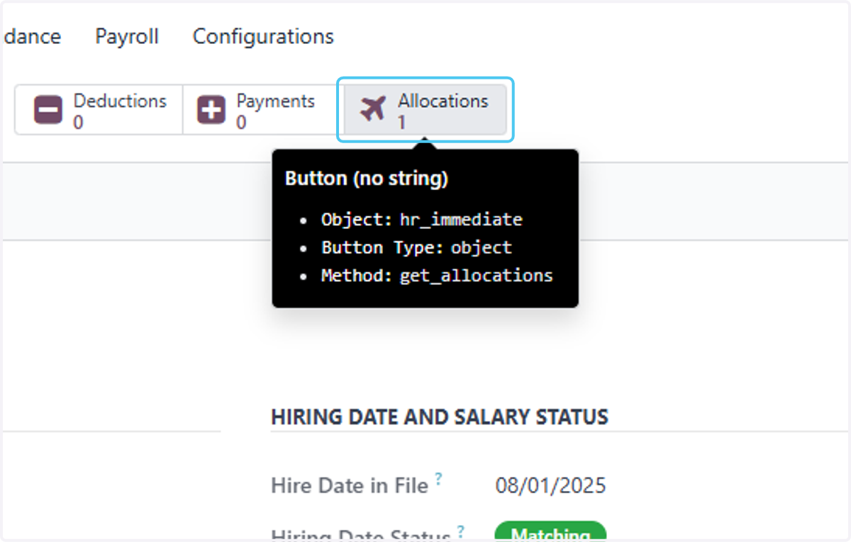 Click on Allocations
