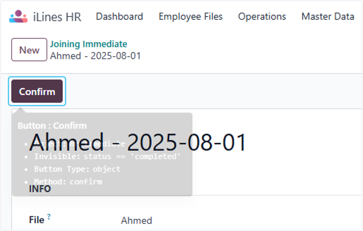 Click on Confirm