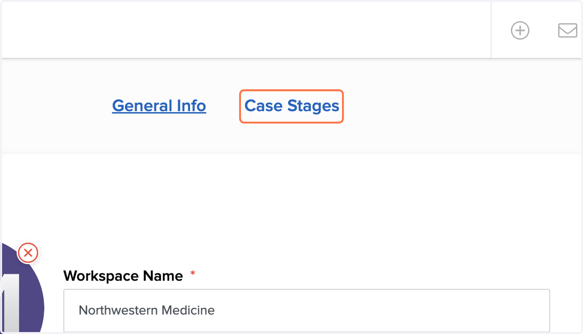Click on Case Stages