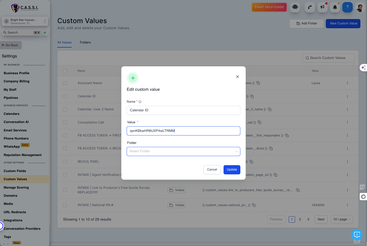 Paste that "qsnKBkwHR8UXP4wLTRMM" into input "CALENDAR ID"